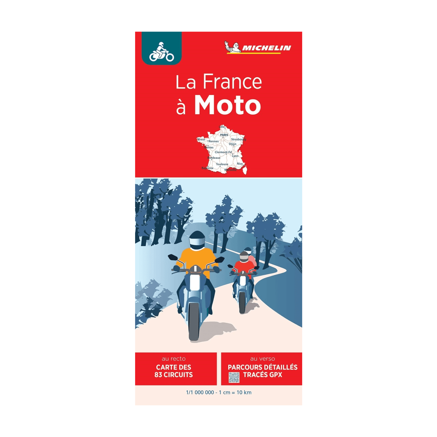 France By Mortorbike Michelin National Map Boutique De L