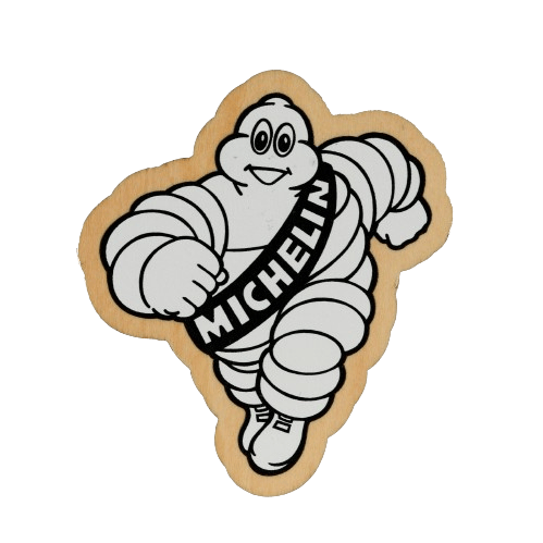 magnet en bois Bibendum - souvenir Michelin