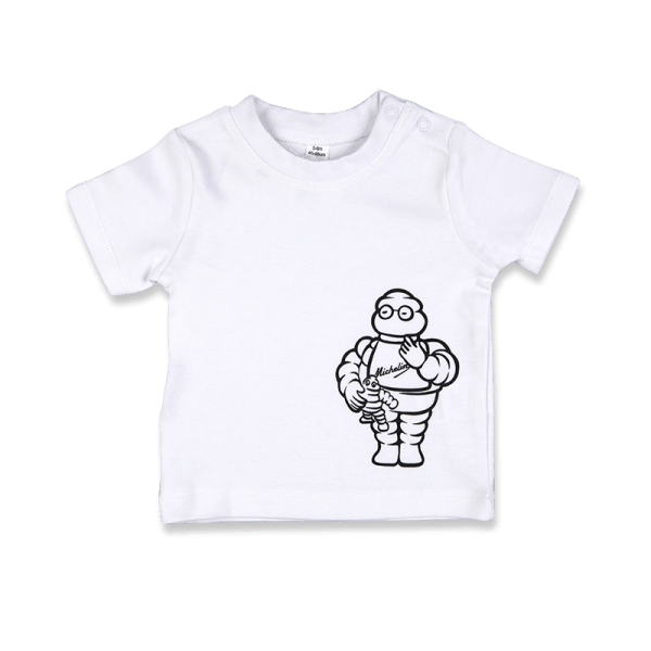 tee shirt bébé Bibendum poupée blanc - habillement