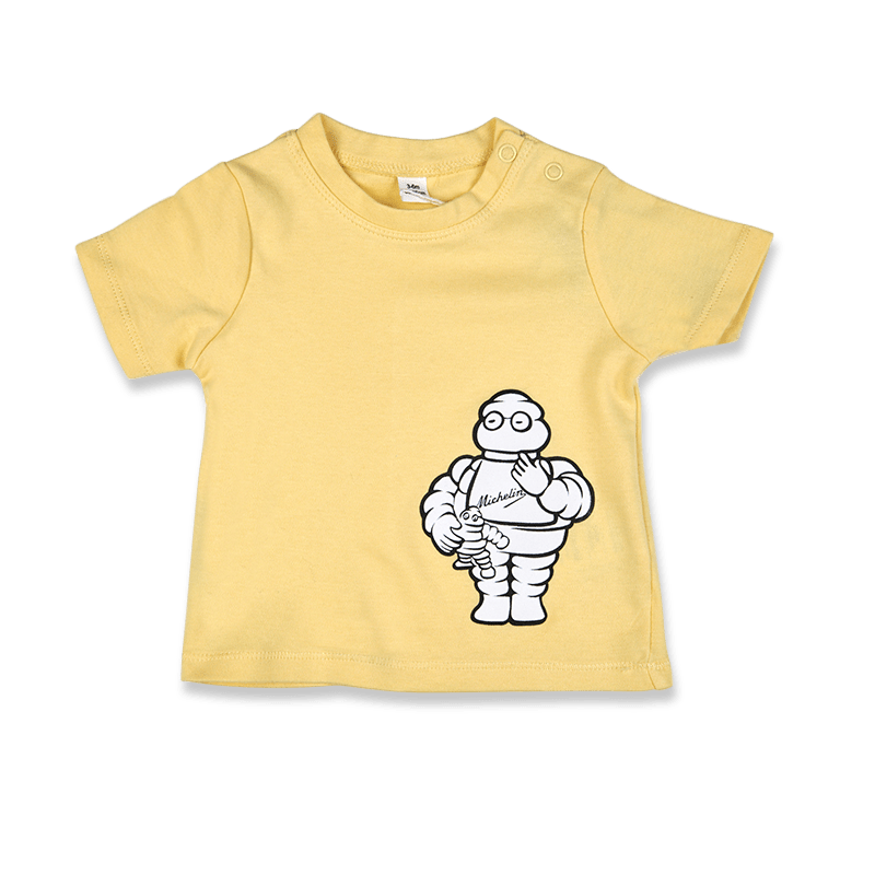 tee shirt bébé Bibendum poupée jaune - habillement