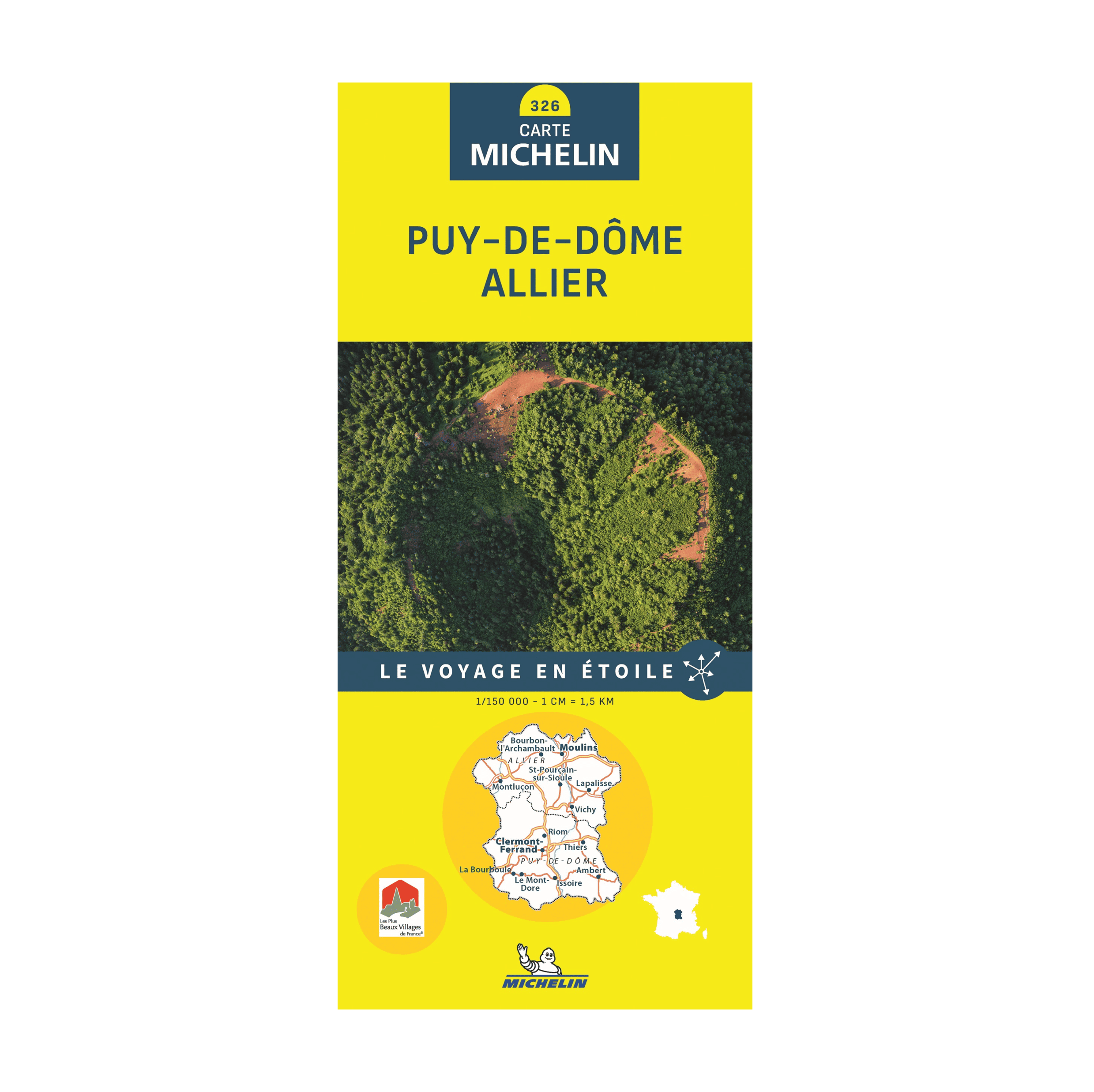 Carte départementale 326 Puy-de-Dôme Allier - Michelin