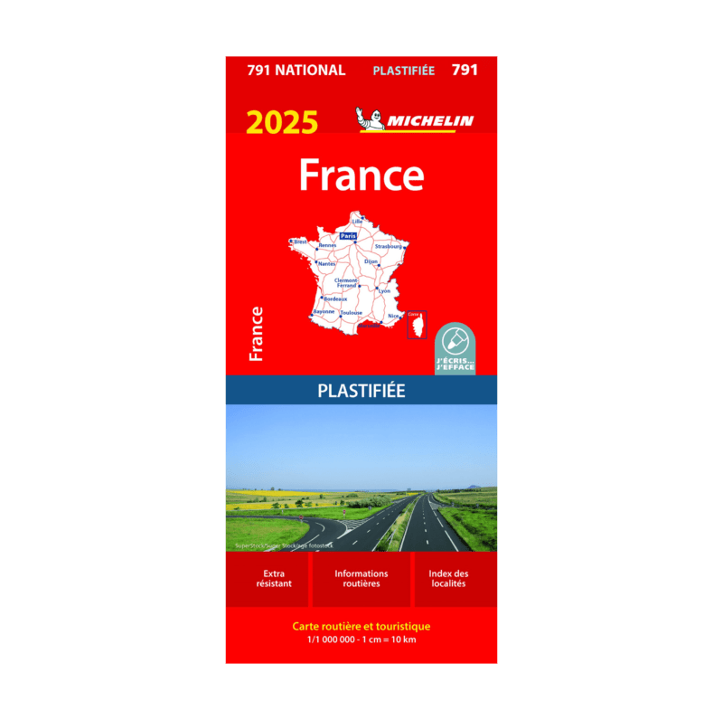 CN 791 France plastifiée - Cartes et guides Michelin