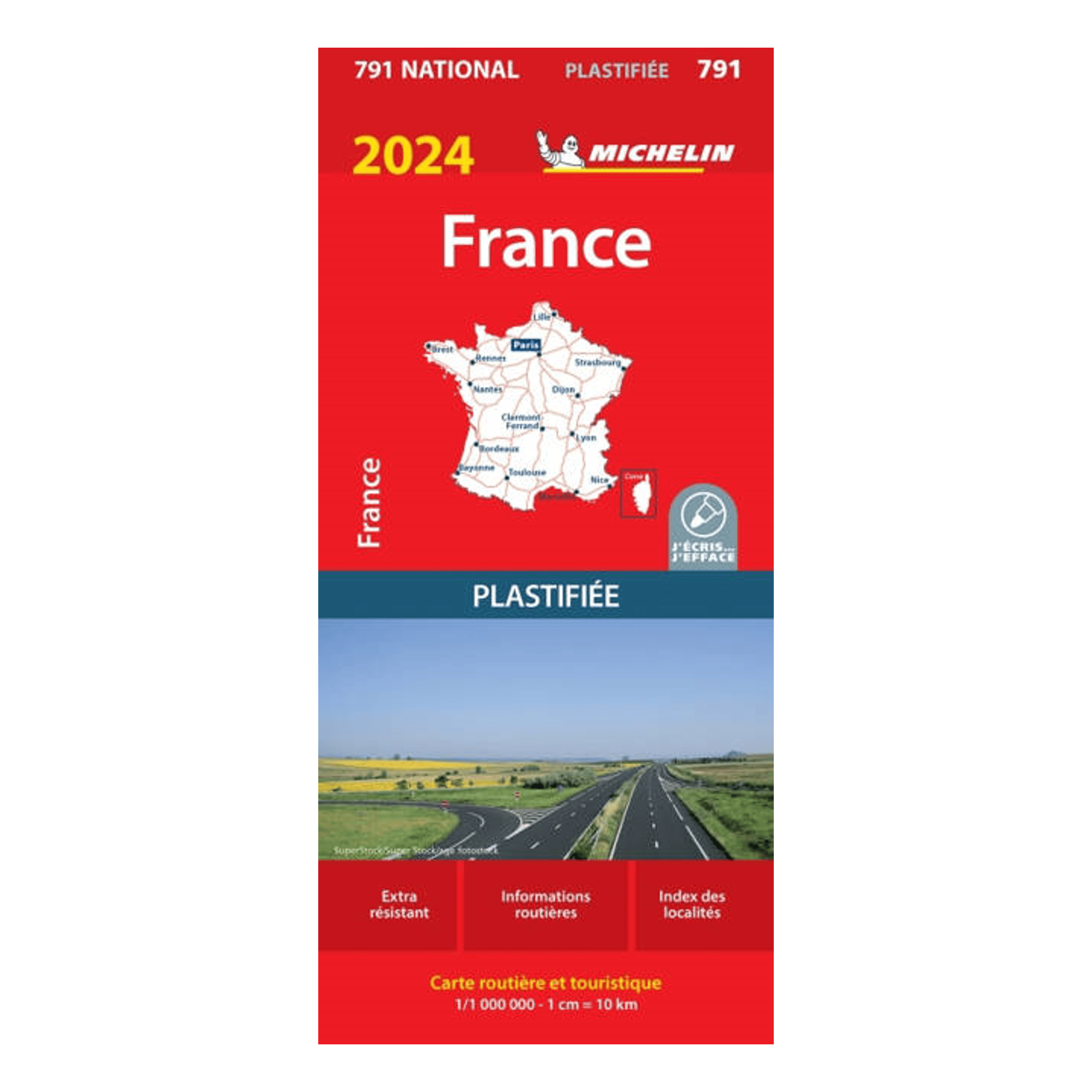 Carte de France plastifiée / Laminated map of France