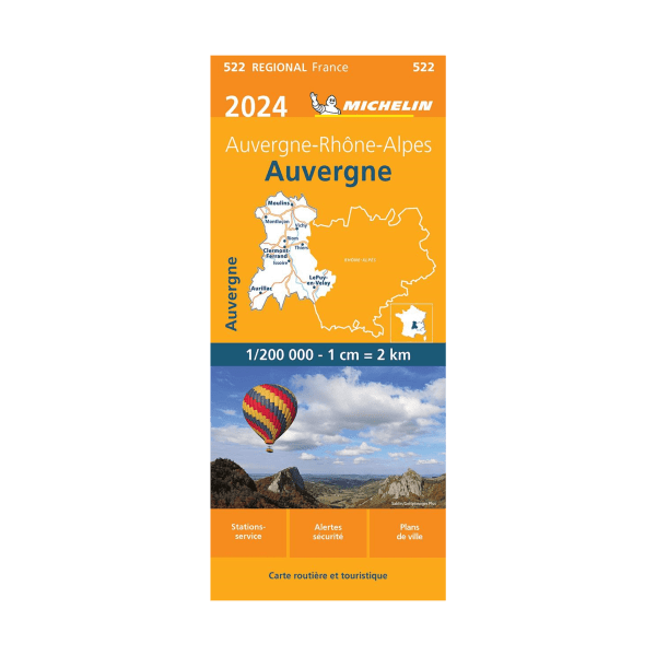 Carte régional Auvergne - Cartes et guides Michelin