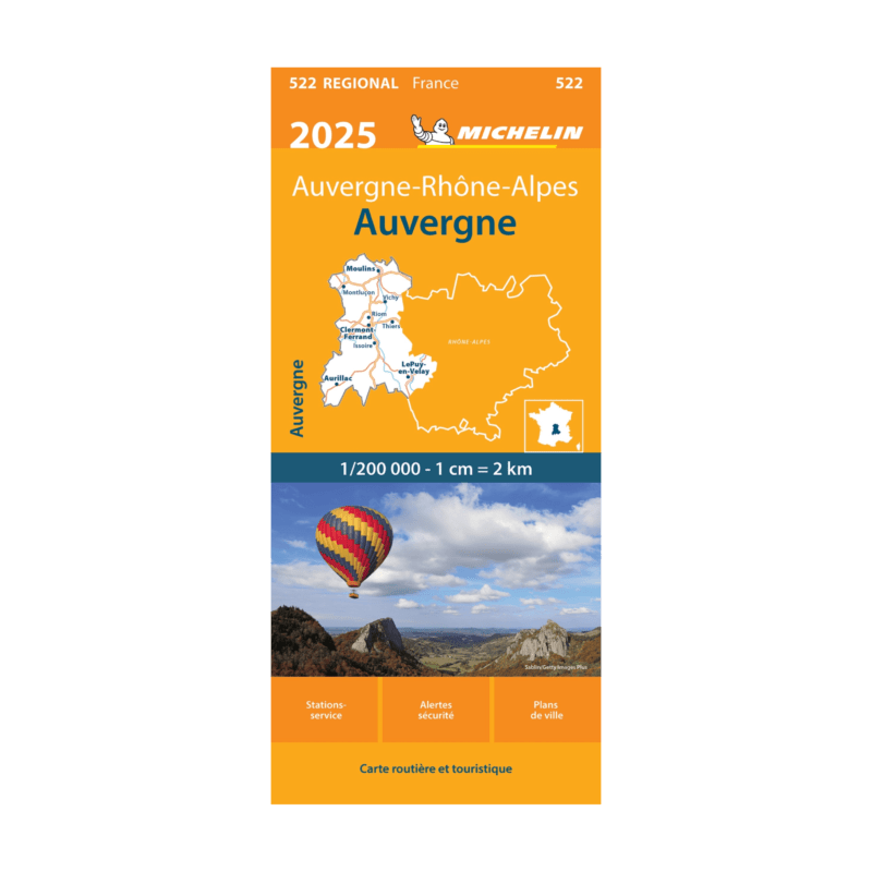 CR 522 Auvergne 2025 - Cartes et guides Michelin