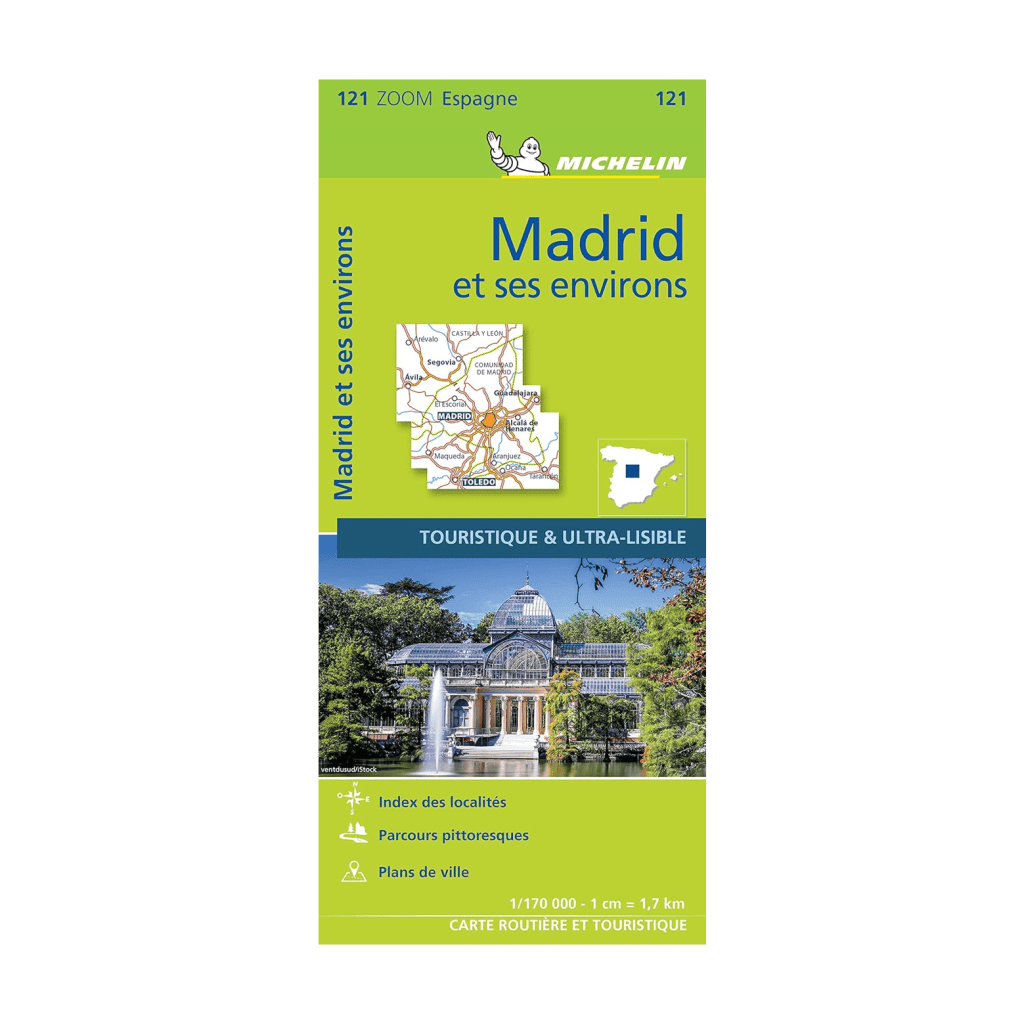 Madrid and surroundings zoom map michelin 121 boutique de l