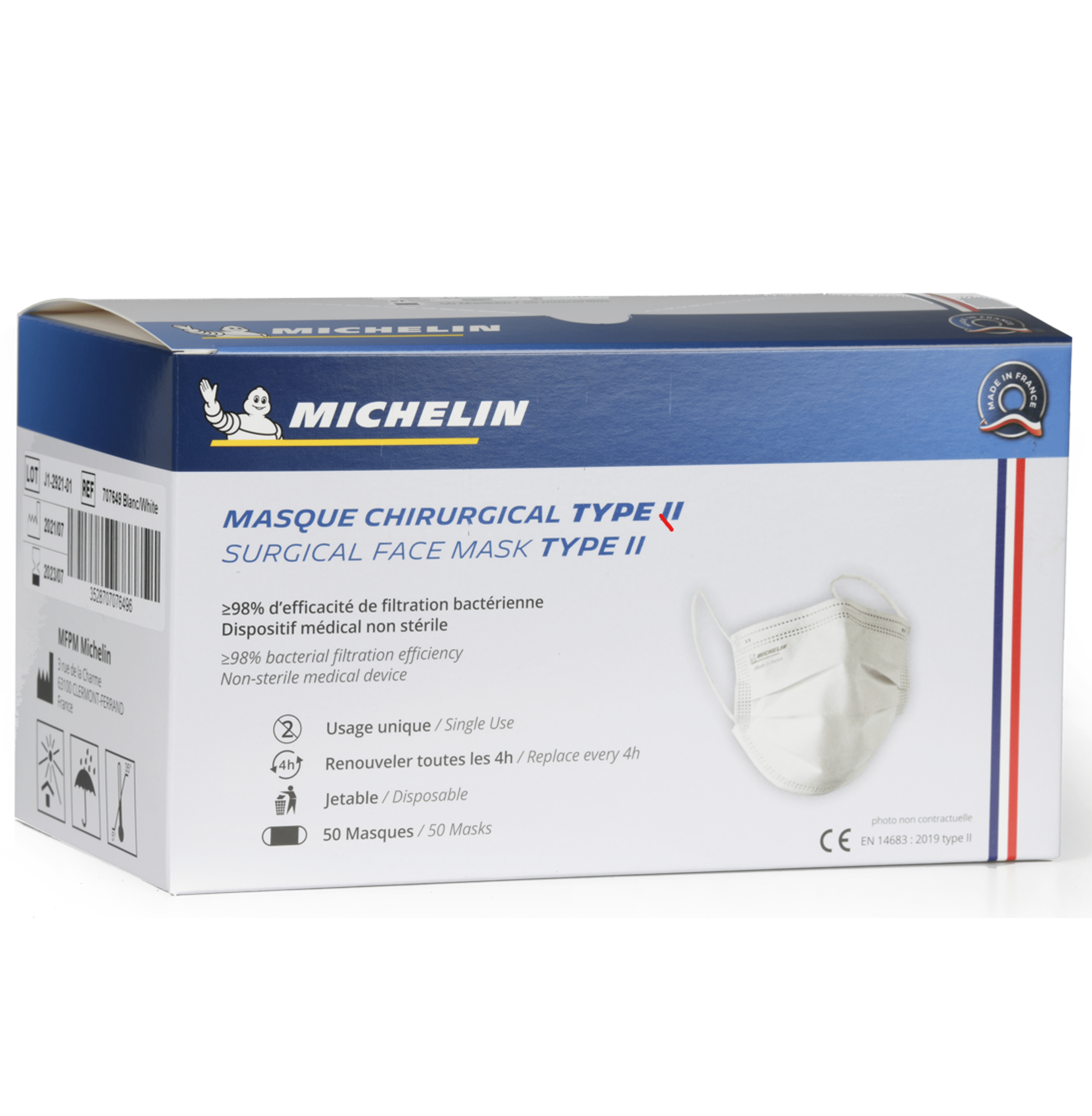 Masque chirurgical Michelin Type II - Boutique de l'Aventure Michelin