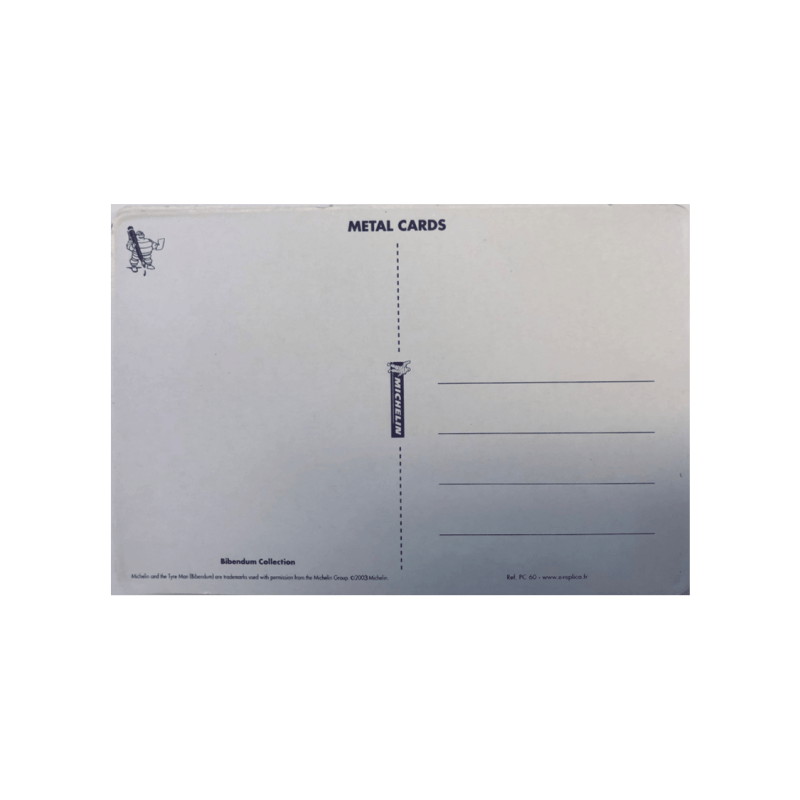metal card michelin carte postale - SOUVENIR