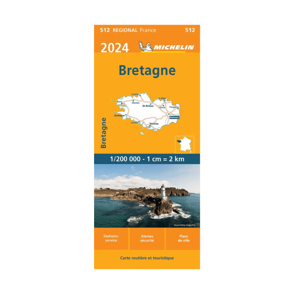 Carte régional Bretagne - Cartes et guides Michelin