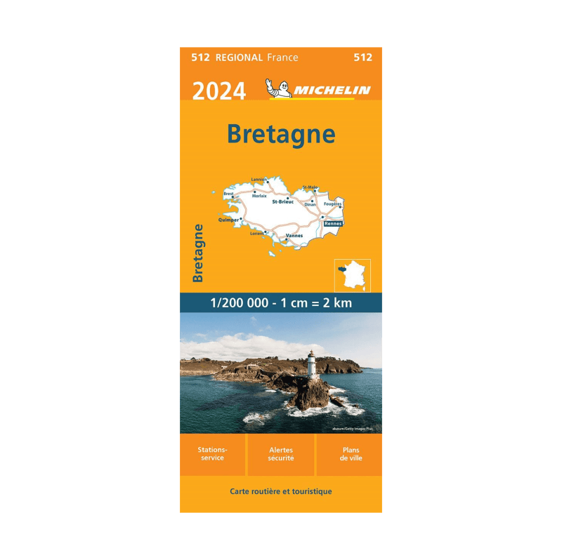 Carte régional Bretagne - Cartes et guides Michelin