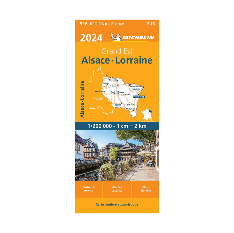 Carte régional Alsace Lorraine- Cartes et guides Michelin