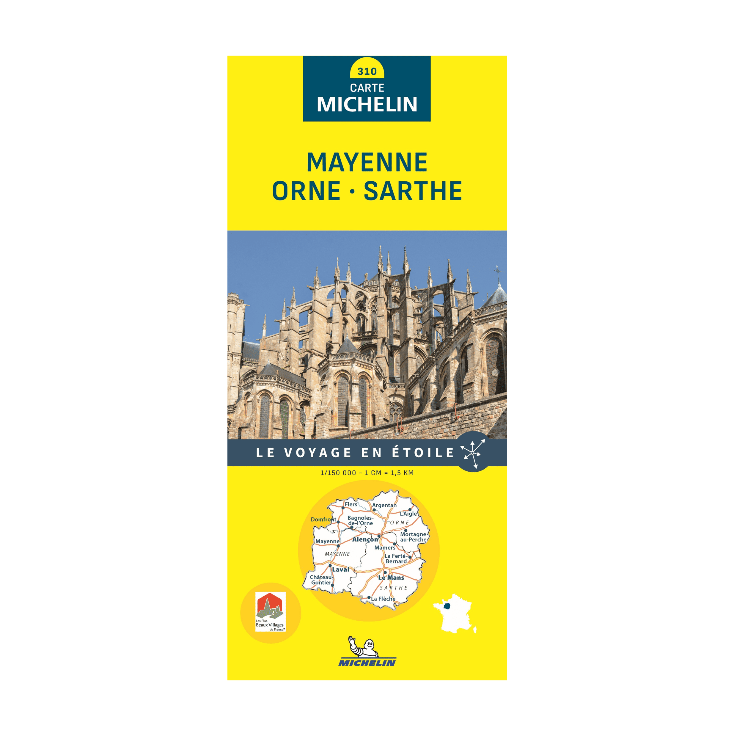 Carte départementale 310 Mayenne, Orne et Sarthe - Michelin
