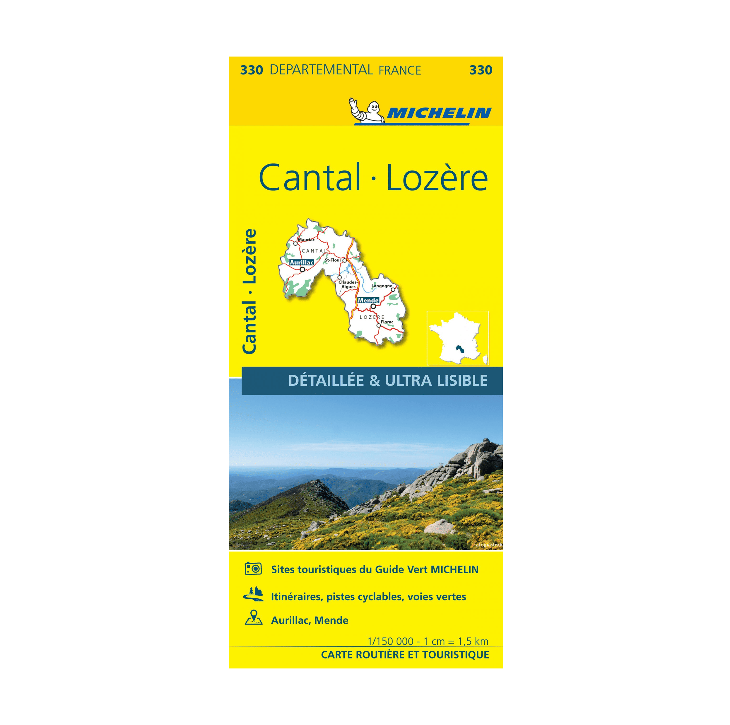 CD 330 CANTAL LOZERE - Cartes et Guides Michelin