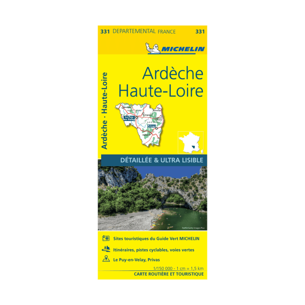 Carte départementale 331 Ardèche et Haute-Loire - Michelin