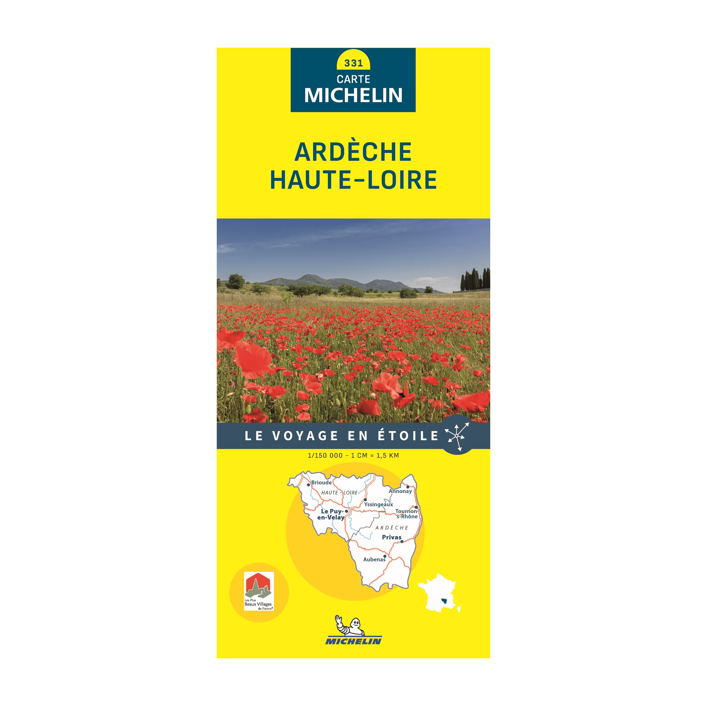 Carte départementale 331 Ardèche et Haute-Loire - Michelin