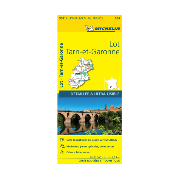 Carte départementale 337 Lot et Tarn-et-Garonne - Michelin