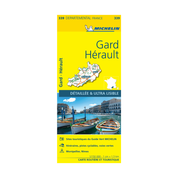 Carte départementale 339 Gard et Hérault - Michelin