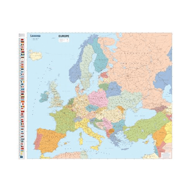 Carte plastifiée roulée Europe - CARTES ET GUIDES MICHELIN