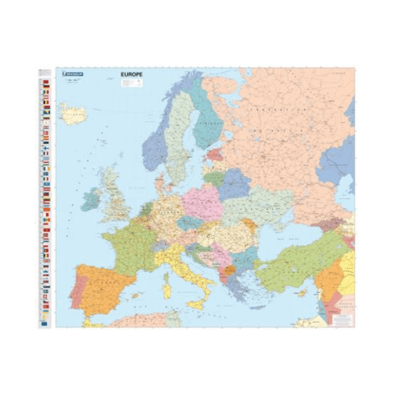 Carte plastifiée roulée Europe - CARTES ET GUIDES MICHELIN