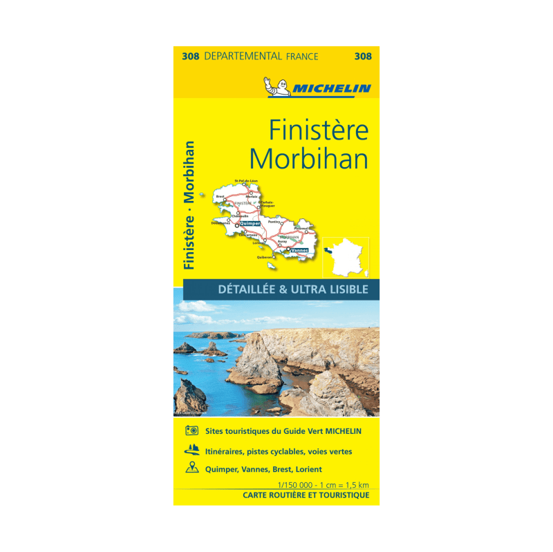 CD 308 Finistère Morbihan - CARTES ET GUIDES MICHELIN