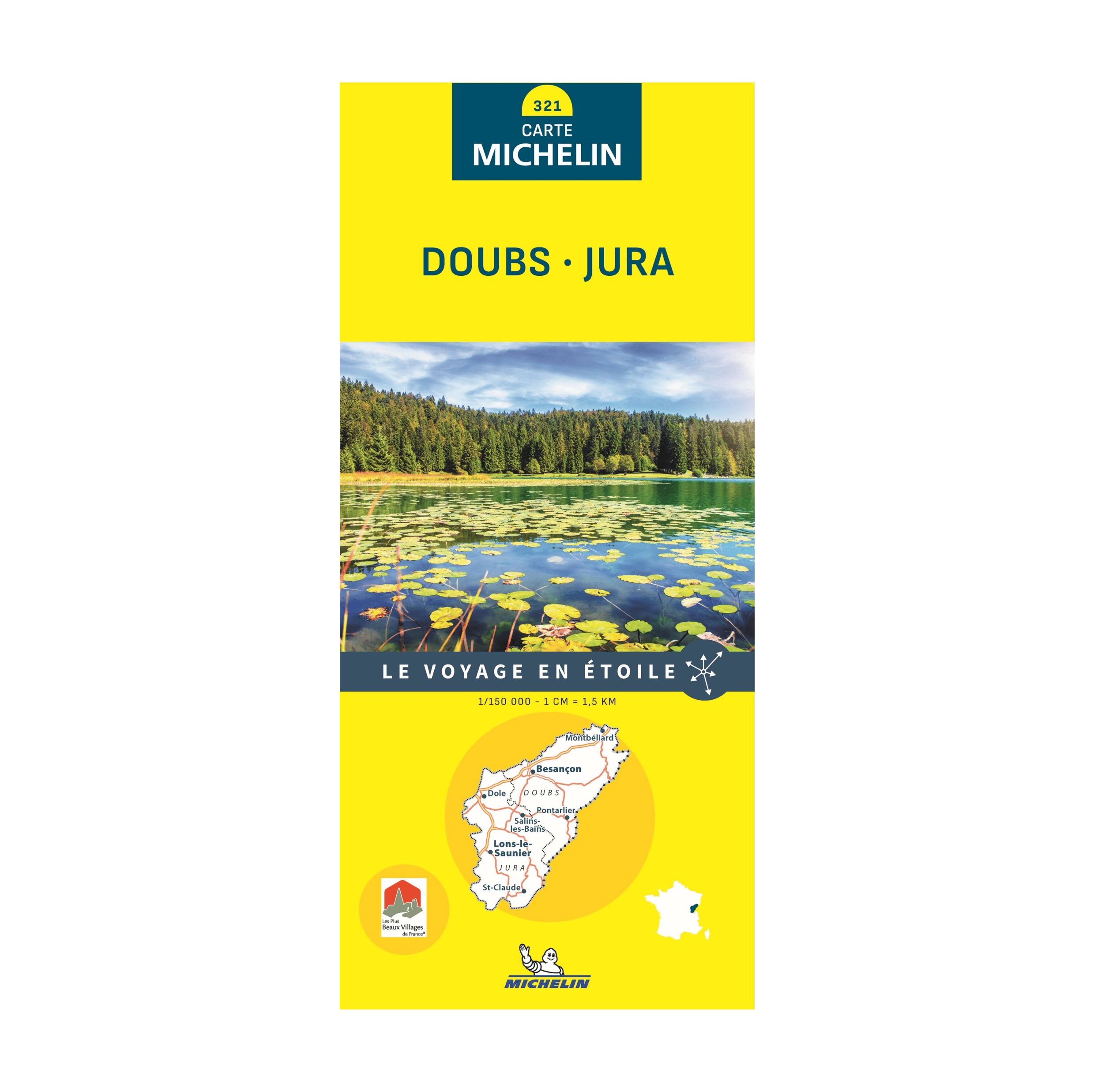Carte départementale 321 Doubs et Jura - Michelin