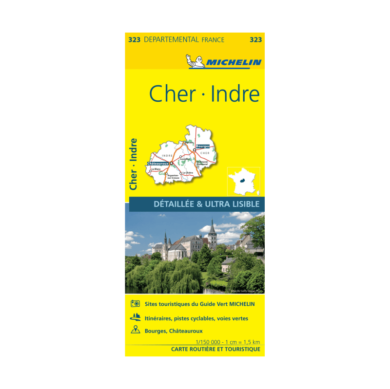 CD 323 Cher et Indre - CARTES ET GUIDE