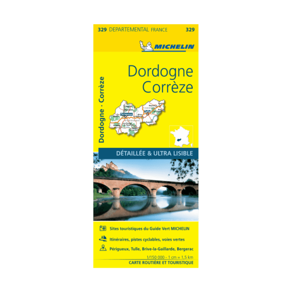 CD 329 Dordogne, Corrèze - CARTES ET GUIDES MICHELIN