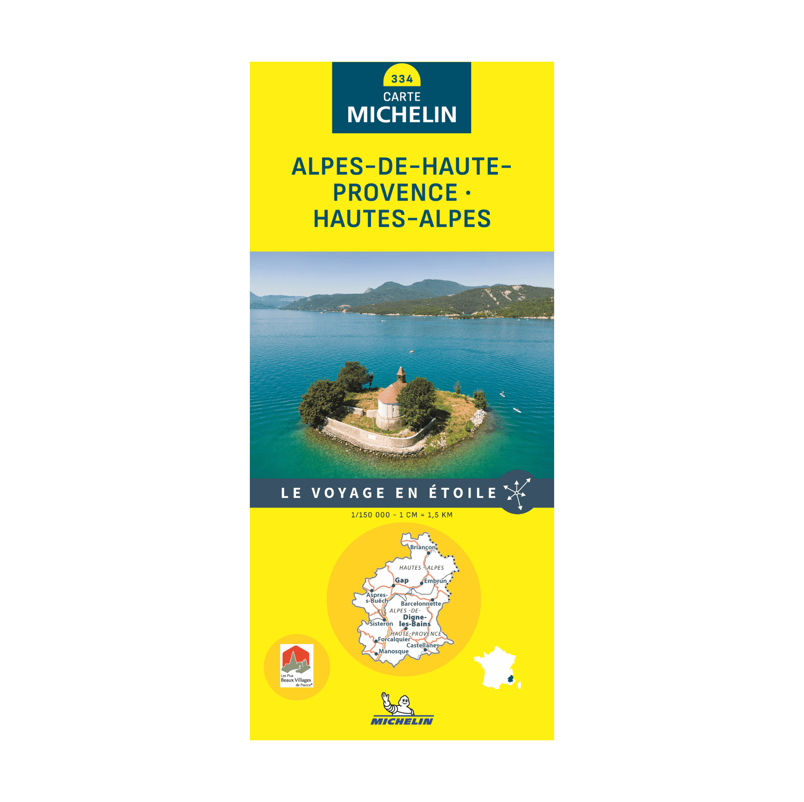 Carte départementale 334 Alpes-de-Haute-Provence et Hautes-Alpes - Michelin