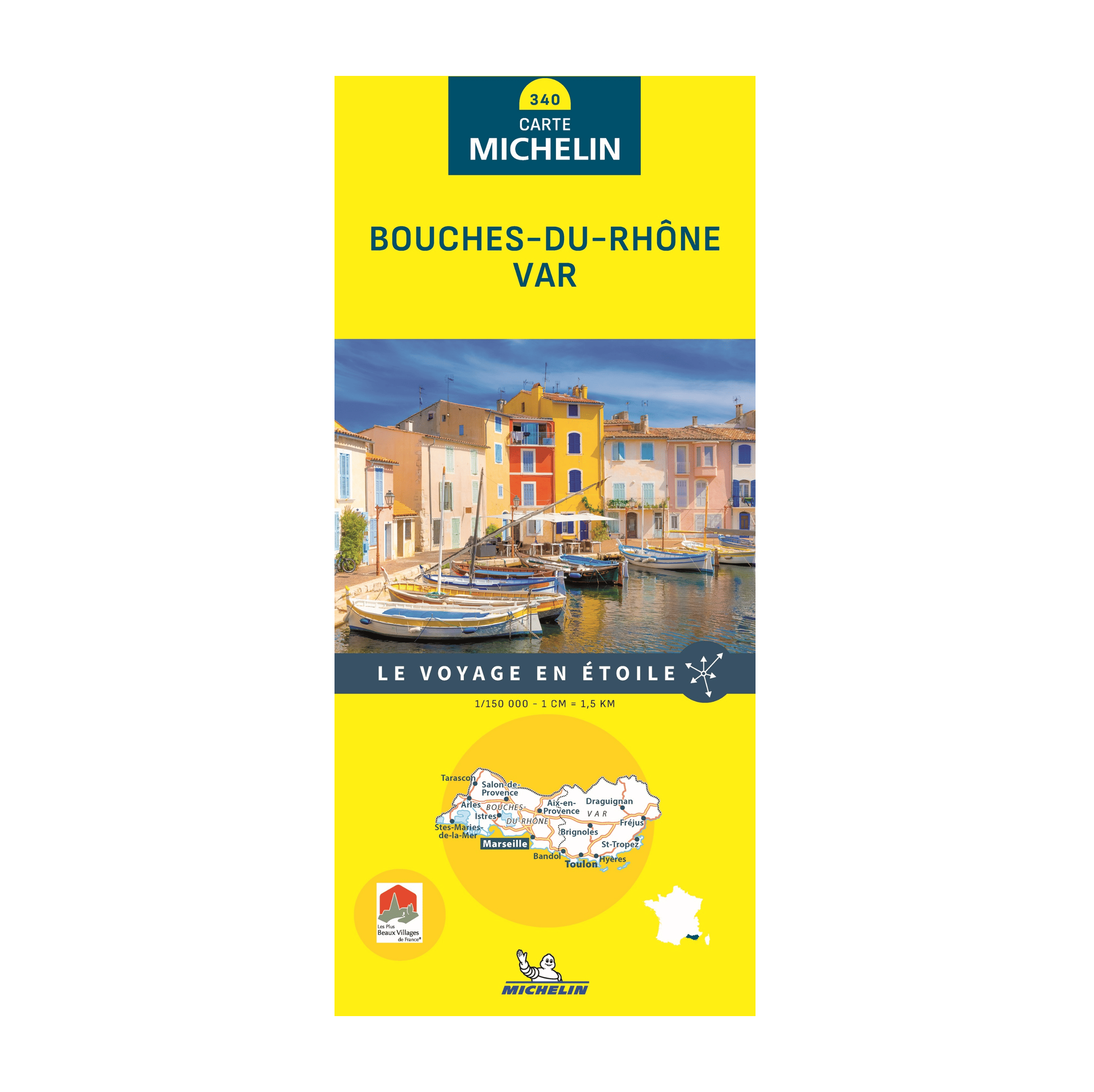 Carte départementale 340 Bouches-du-Rhône et Var - Michelin