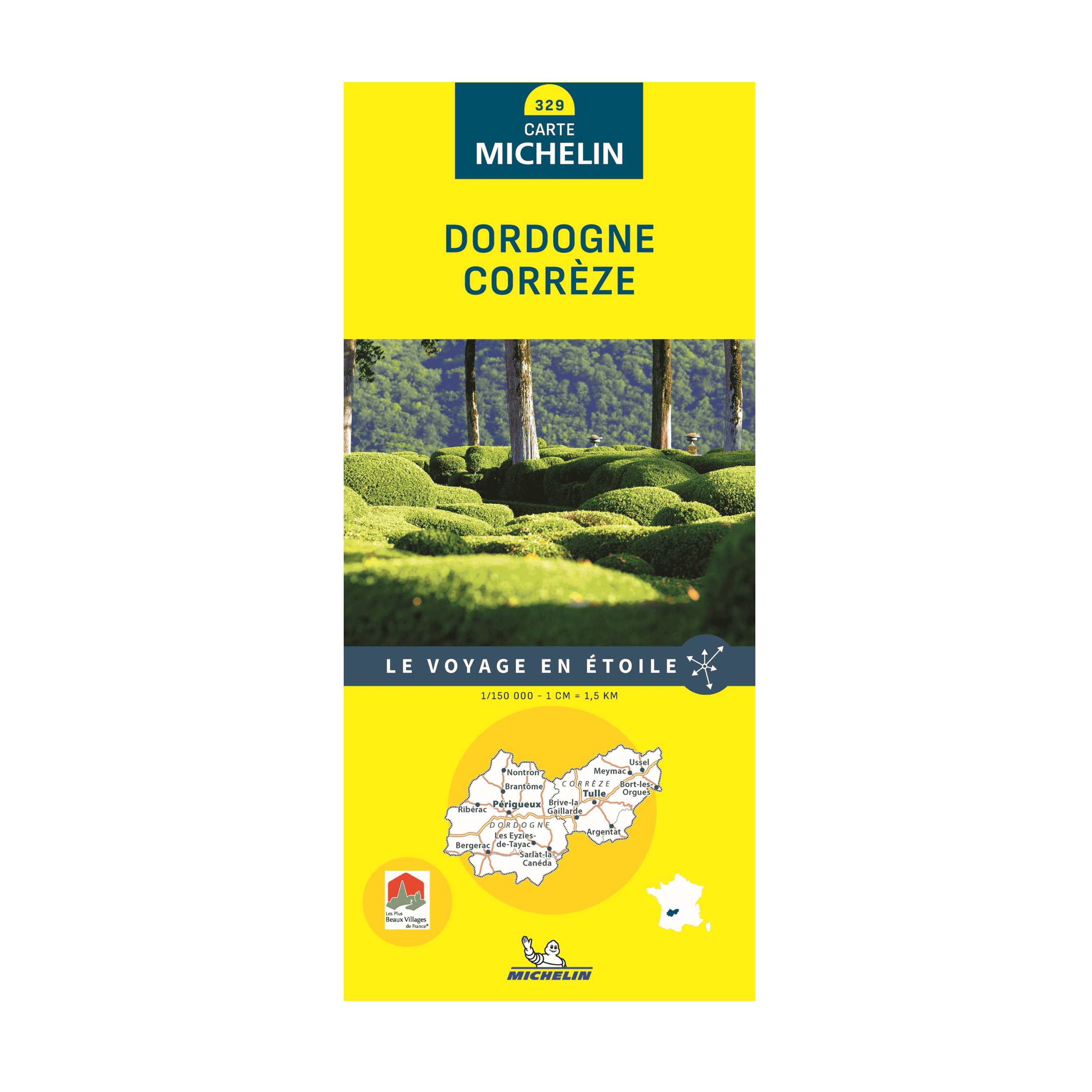 CD 329 Dordogne, Corrèze - CARTES ET GUIDES MICHELIN