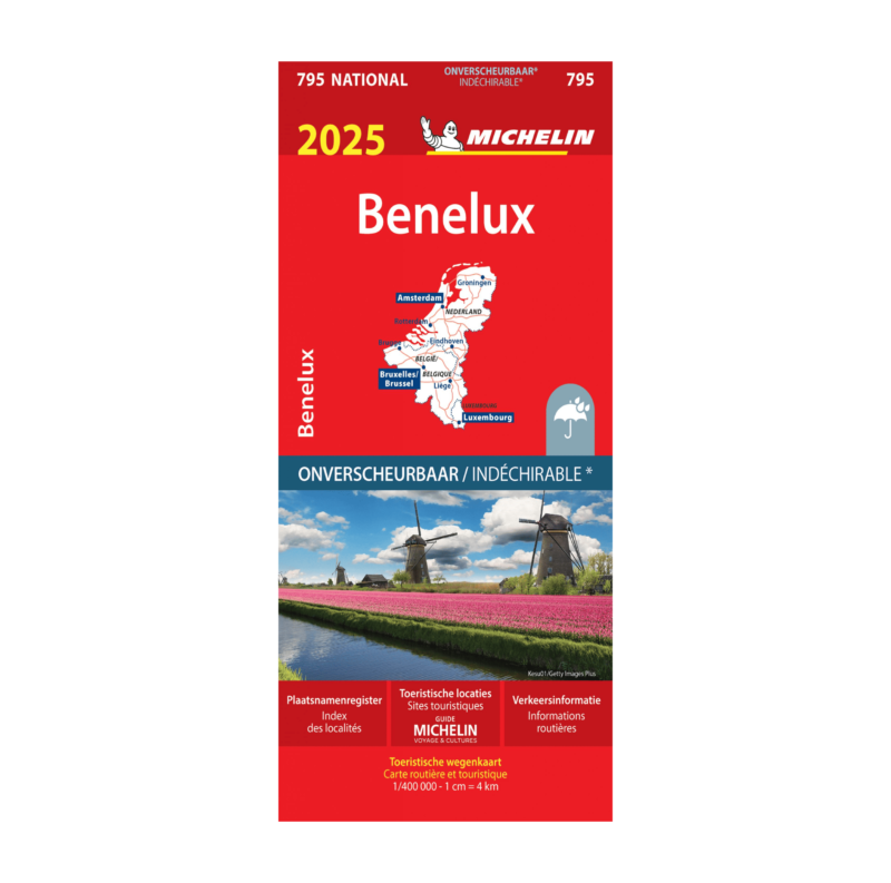 Carte Nationale 795 Benelux Indechirable - Cartes et guides Michelin