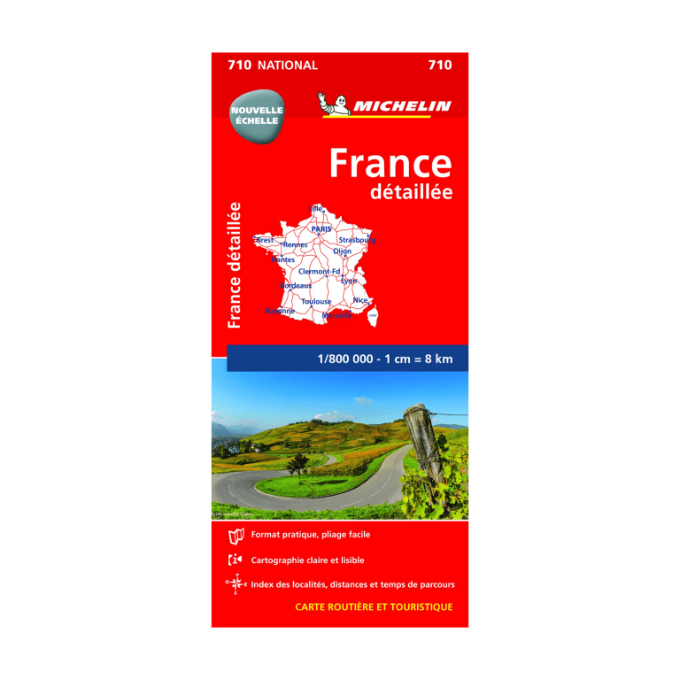 Detailed France National Map 710 - Michelin Maps and Guides