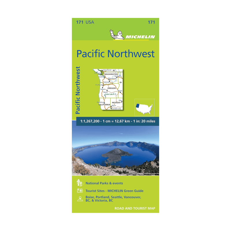 Carte Zoom 171 Pacific Northwest- Cartes et guides MIichelin