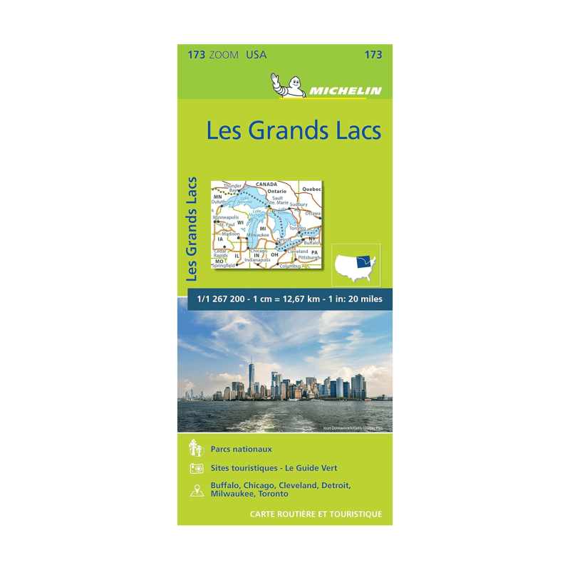 Carte Zoom 173 Les Grands Lacs- Cartes et guides MIichelin