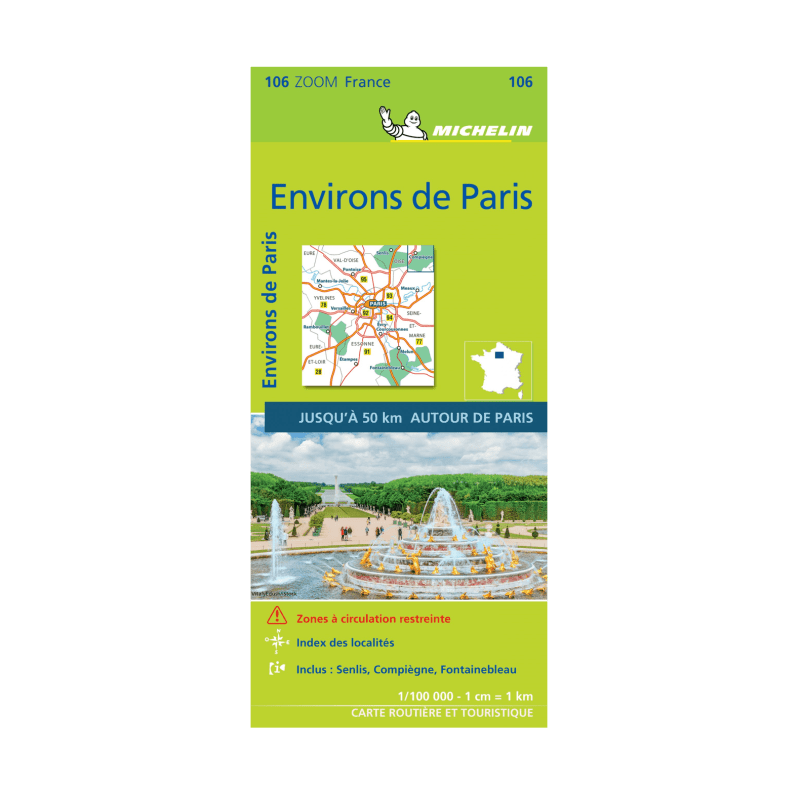 Carte zoom Environs de Paris - CARTES ET GUIDES MICHELIN