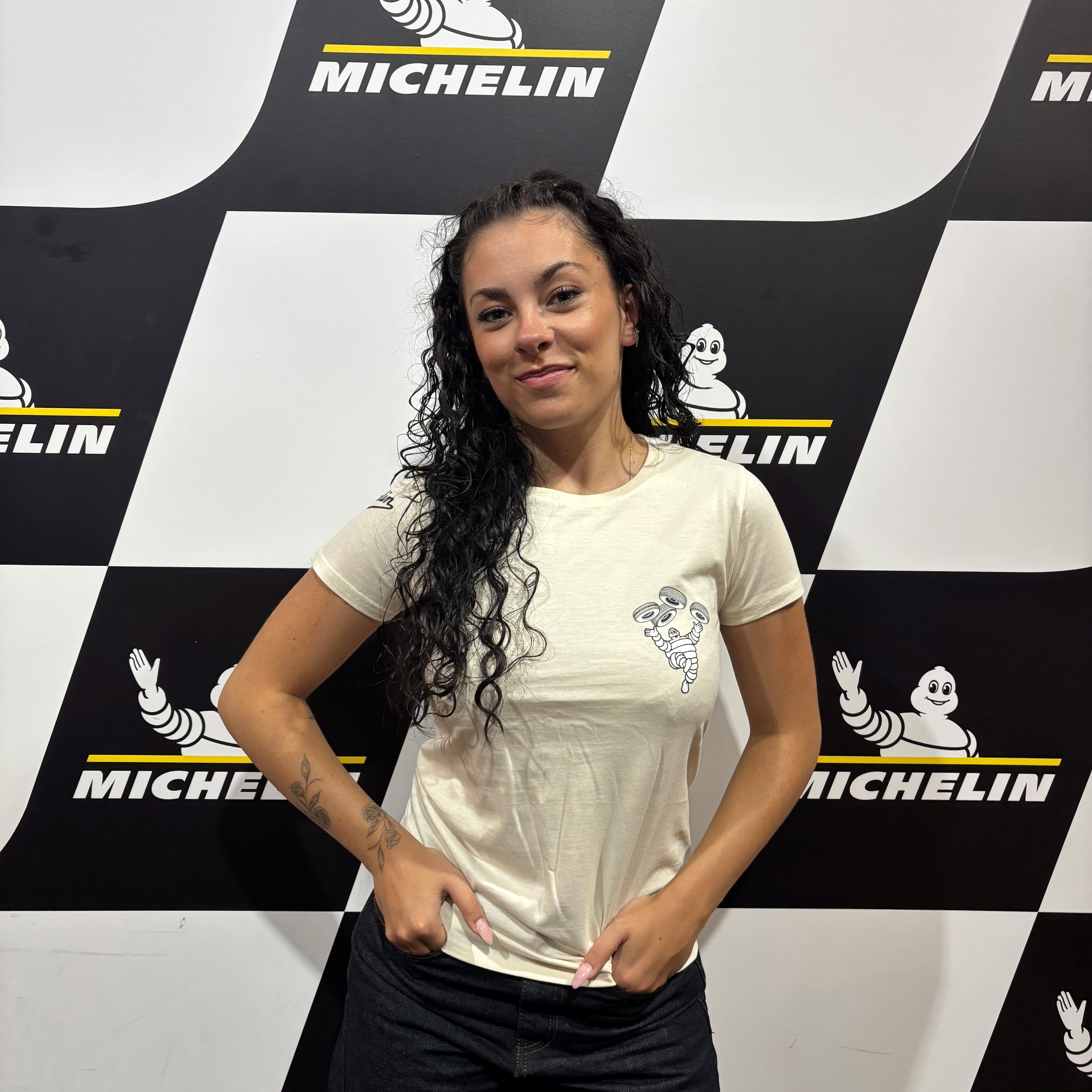 TS Fem Bib pneus beige- Habillement Michelin