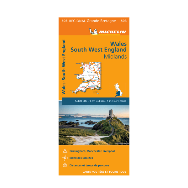 Carte Régionale 503 Pays de Galles, Sud-Ouest de l'Angleterre - Cartes et Guides