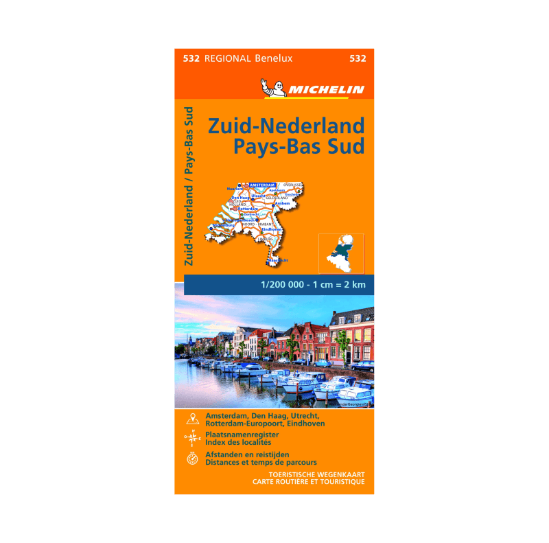Southern Netherlands Regional Map 532 - MICHELIN MAPS AND GUIDES