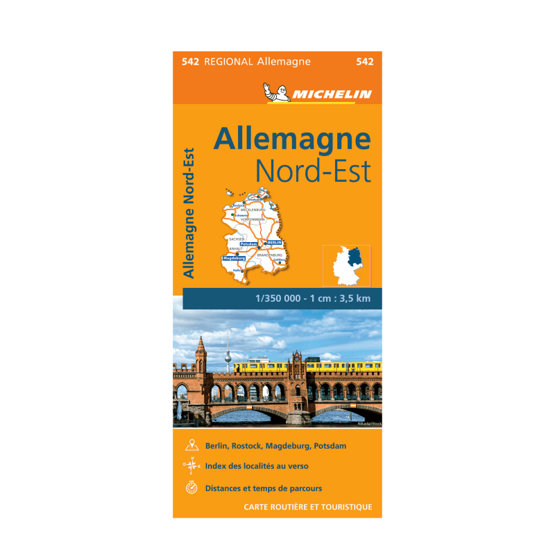 Carte Régionale 542 Allemagne Nord-Est - Cartes et Guides