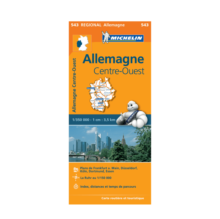 Centralwestern Germany Regional Map 543 - MICHELIN MAPS AND GUIDES