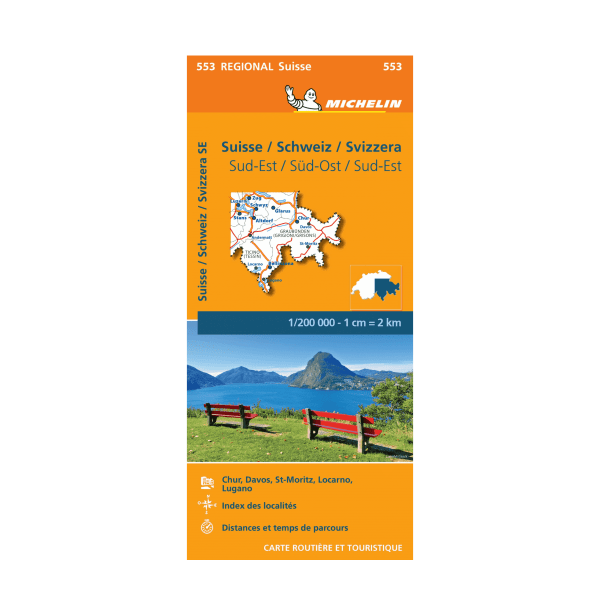 Carte Régionale 553 Suisse Sud-Est - Cartes et Guides