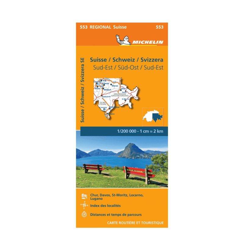 Southeastern Switzerland Regional Map 553 - MICHELIN MAPS AND GUIDES