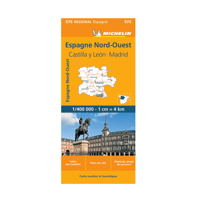 Northwestern Spain Regional Map 575 - MICHELIN MAPS AND GUIDES