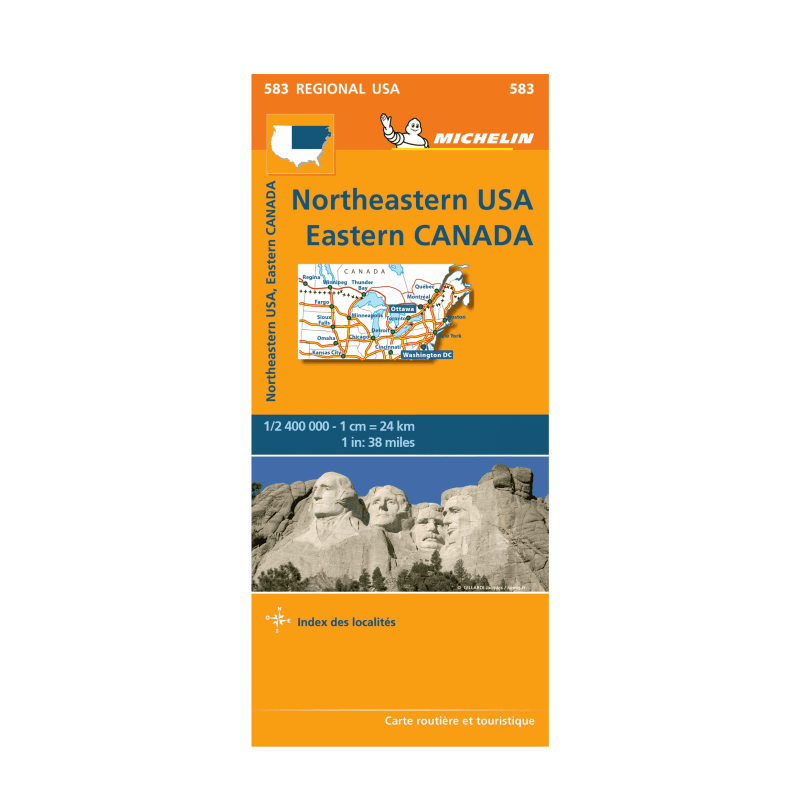 Northeastern USA and Eastern Canada Regional Map 583 - MICHELIN MAPS AND GUIDES