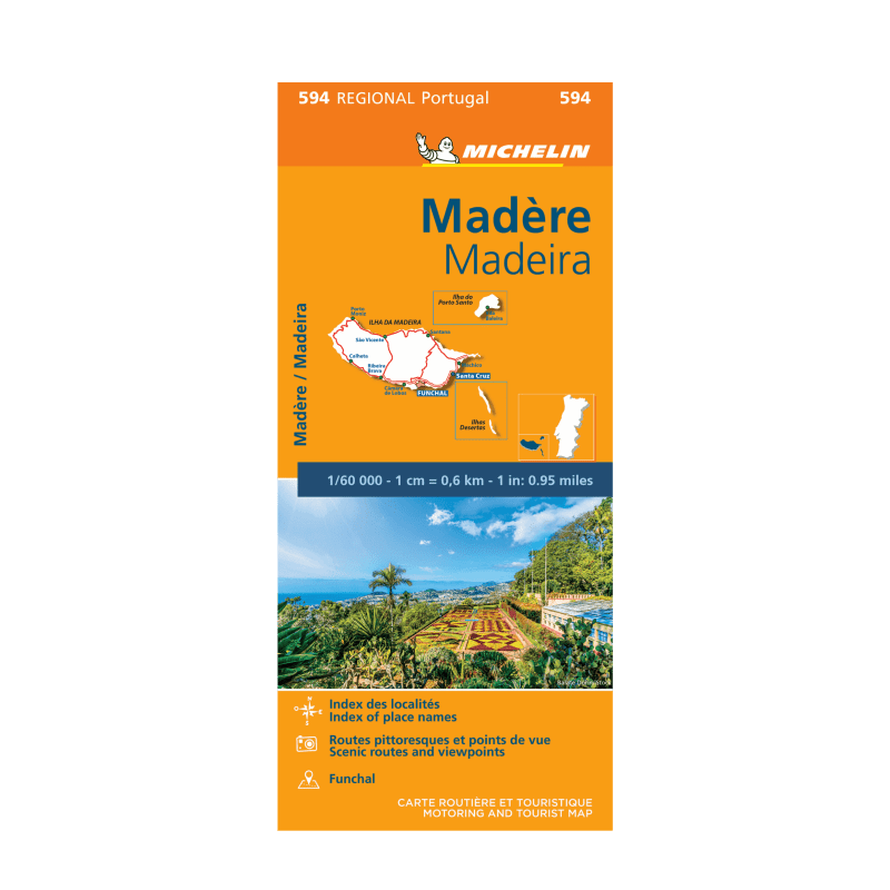 Madere Regiona Map 594 - MICHELIN MAPS AND GUIDES