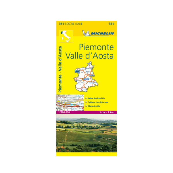 Piemonte Valle d'Aosta Local Map 351 - MICHELIN MAPS AND GUIDES