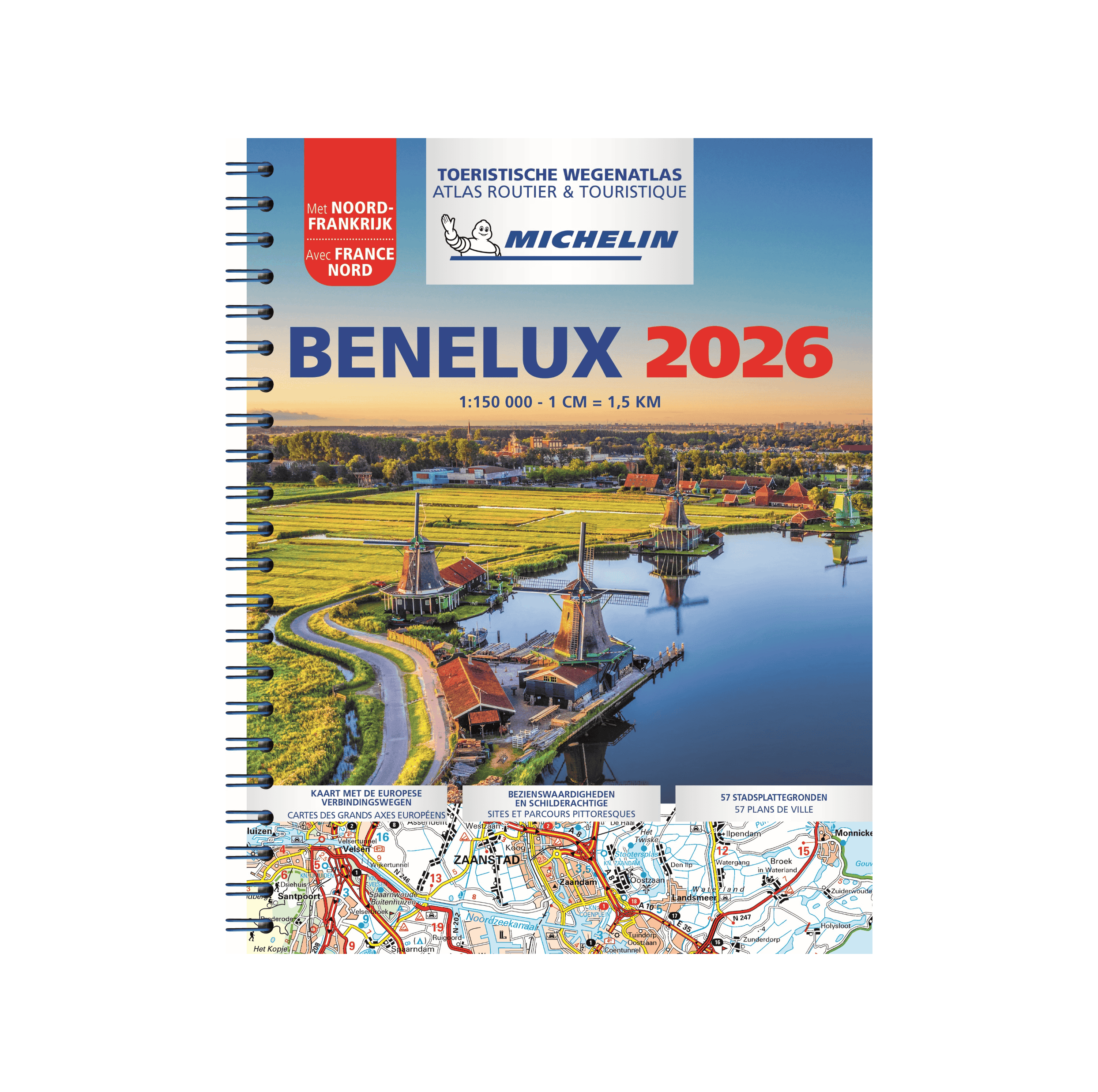 Benelux Road Atlas (spiral bound) - Michelin