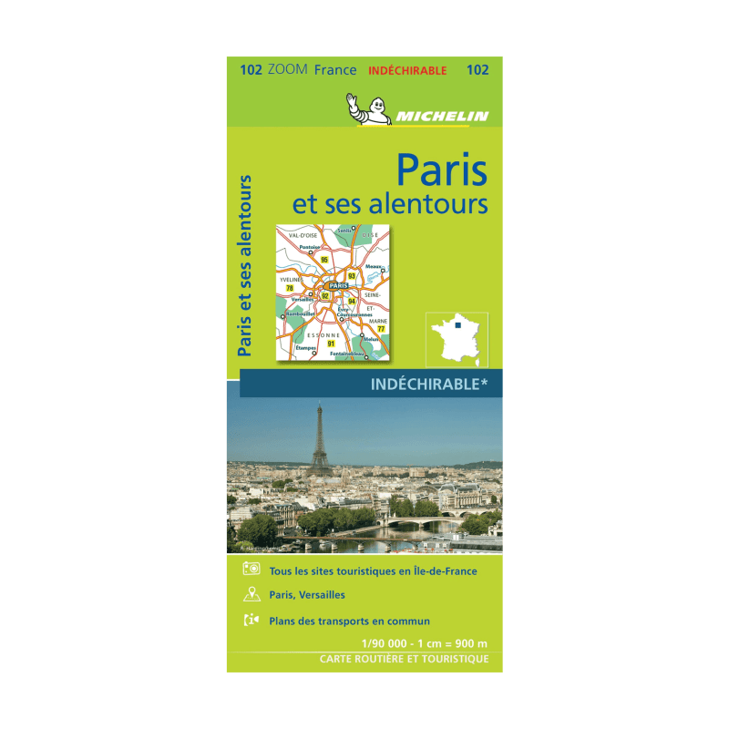 Carte Zoom 102 Paris et ses alentours - Cartes et guides MIichelin