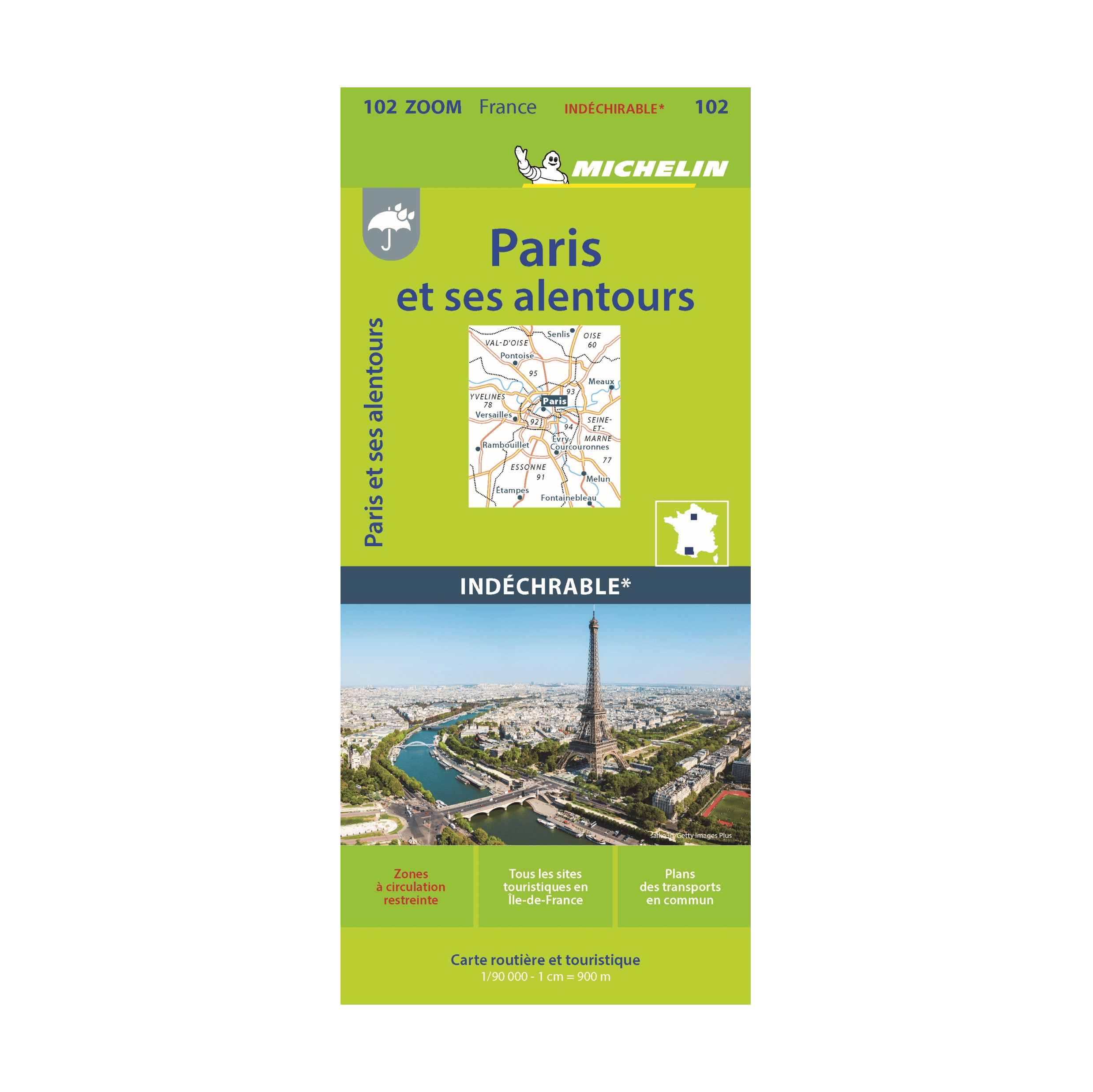 Carte Zoom 102 Paris et ses alentours - Cartes et guides Michelin