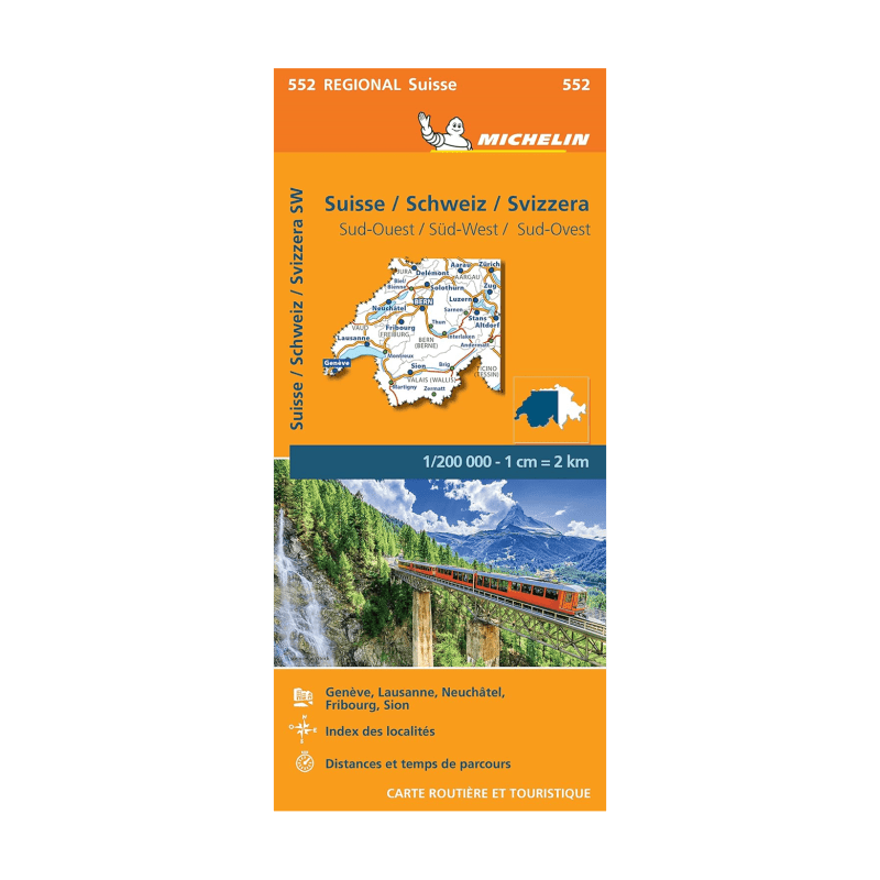 Carte Régionale 552 Suisse Sud Ouest